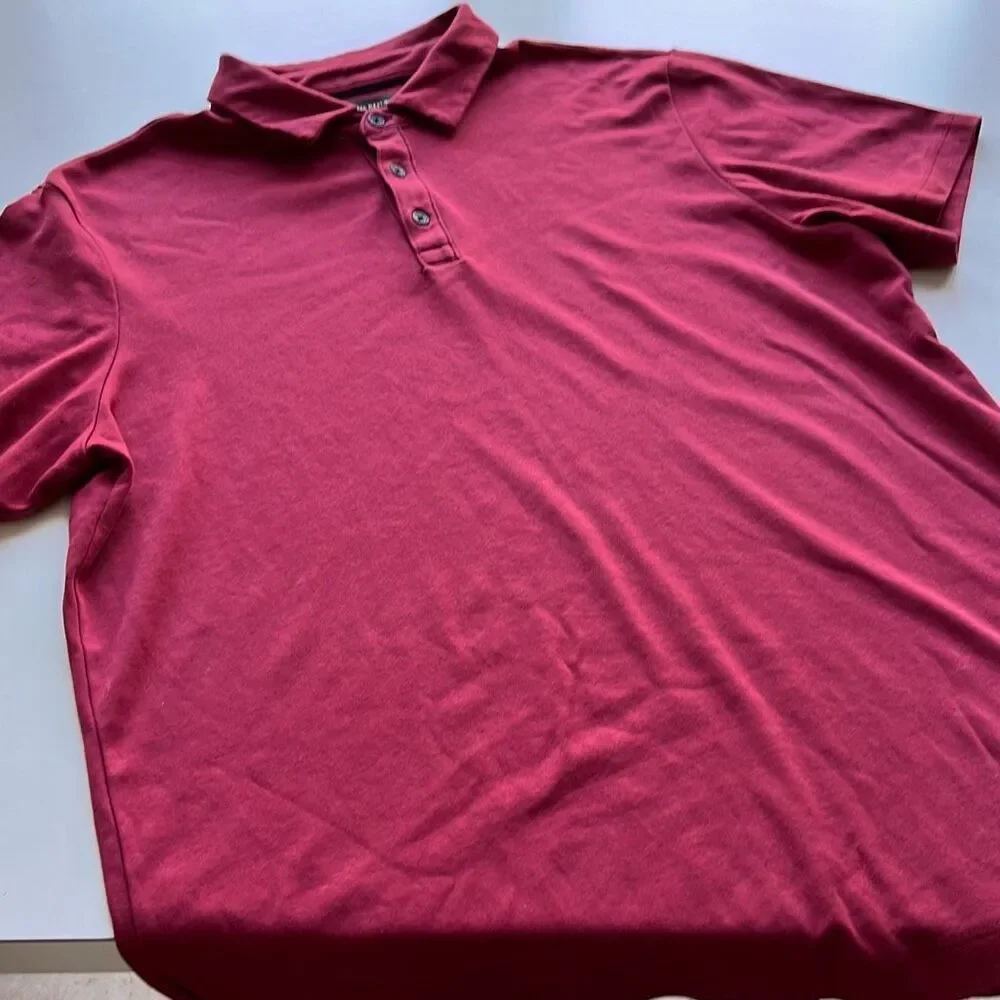 Banana Republic Maroon Performance Stretch Polo Mens Large